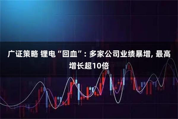 广证策略 锂电“回血”: 多家公司业绩暴增, 最高增长超10倍